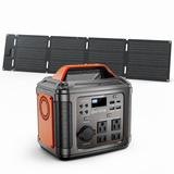 PurLink Go 300 Solar Generator Kit, 296Wh 300W Portable Power Station with 60W Foldable Solar Panel
